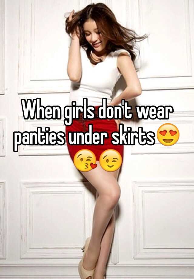 Panty Under Skirt